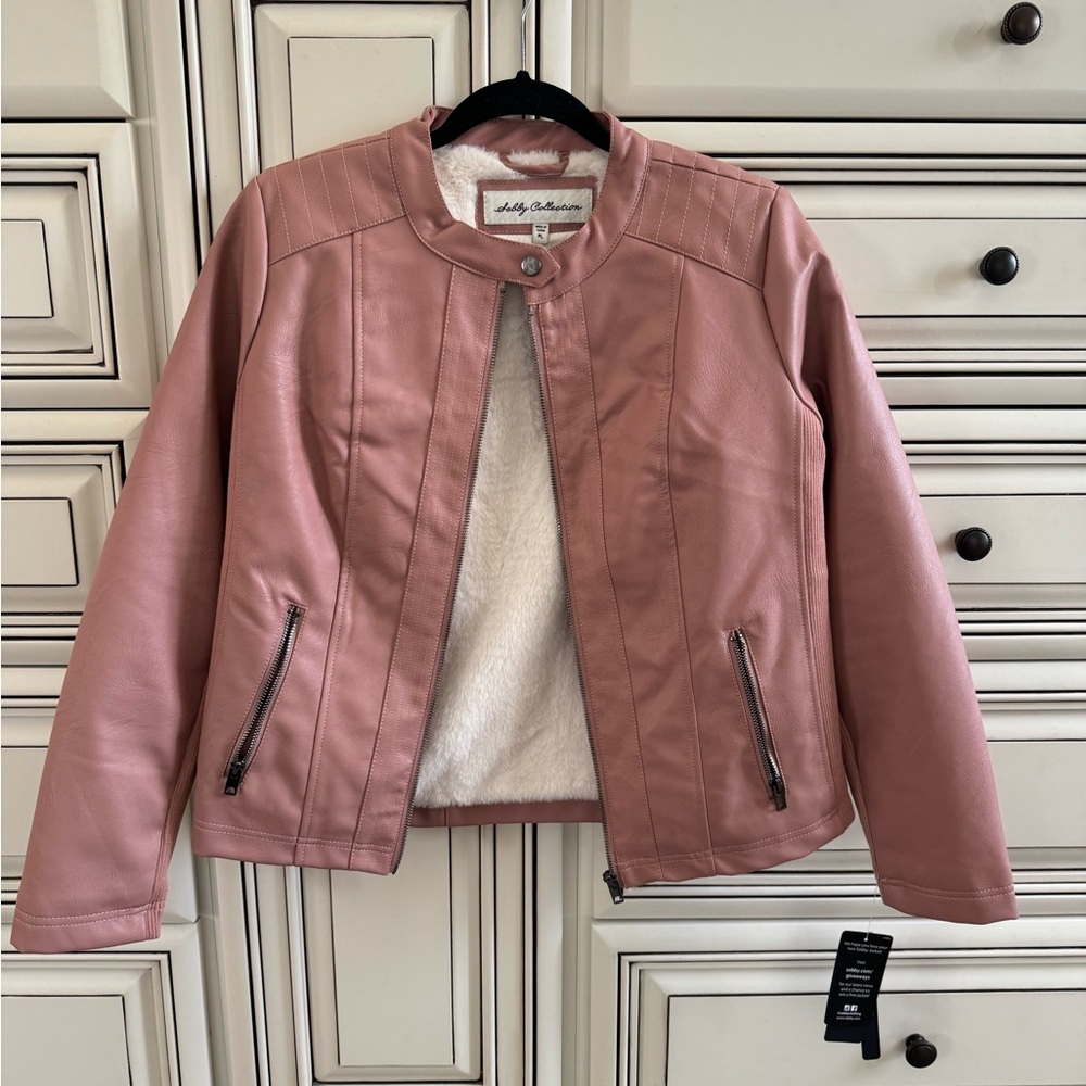 SEBBY COLLECTION WOMEN'S FAUX LEATHER JACKET